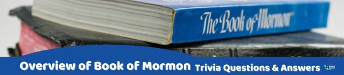 Book of mormon trivia questions and answers