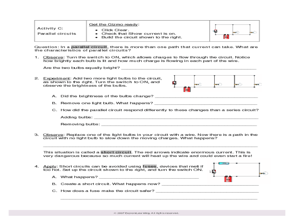 Charge launcher gizmo answer key