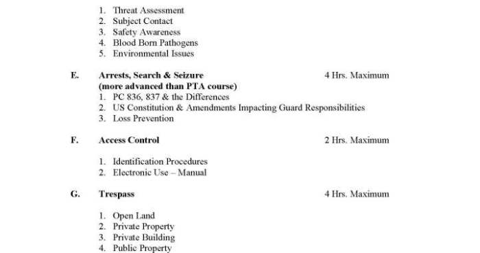 Security guard practice test