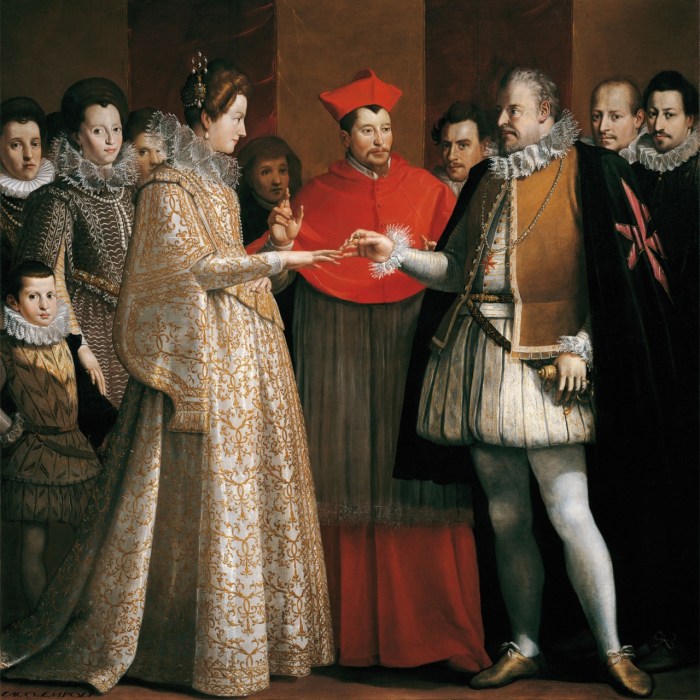 Henri iv receives the portrait of marie de medici