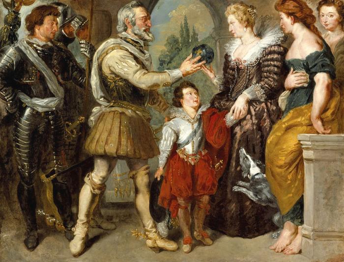 Henri iv receives the portrait of marie de medici