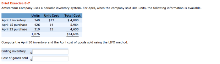 Amsterdam company uses a periodic inventory system