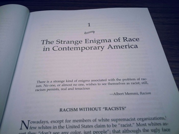 The strange enigma of race in contemporary america